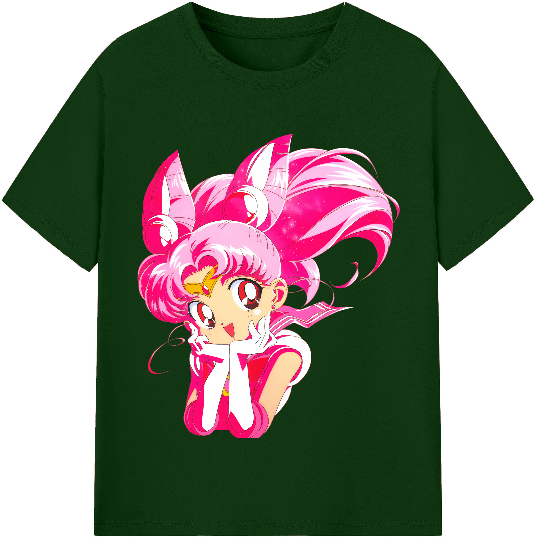 （画像用） 美少女戦士セーラームーン ちびうさ Sailor Moon Chibiusa Tsukino Usagi Small Lady Serenity 綿100％半袖Tシャツ（フロントプリント）